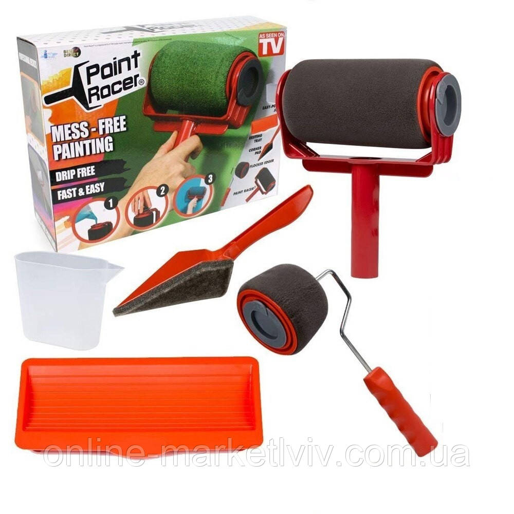 Малярний валик з резервуаром для фарби / Набір для фарбування PAINT ROLLER, фото 1