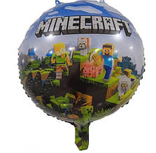 Кулька повітряний фольгований в стилі Майнкрафт , 45 см.