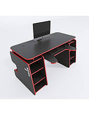 Геймерський стіл ZEUS Galaktika ,колір чорний\червоний, фото 2