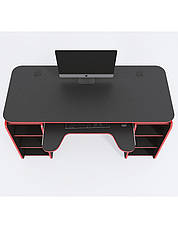 Геймерський стіл ZEUS Galaktika ,колір чорний\червоний, фото 3