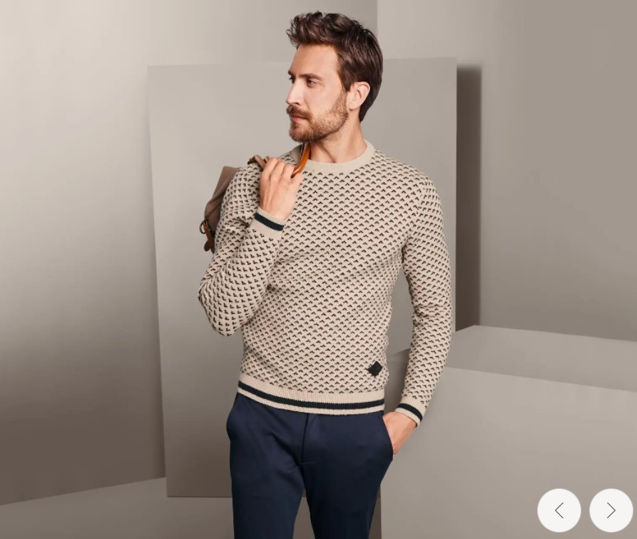 Стильний чоловічий в'язаний светр, пуловер від tcm Tchibo (чибо), Німеччина, розмір SM