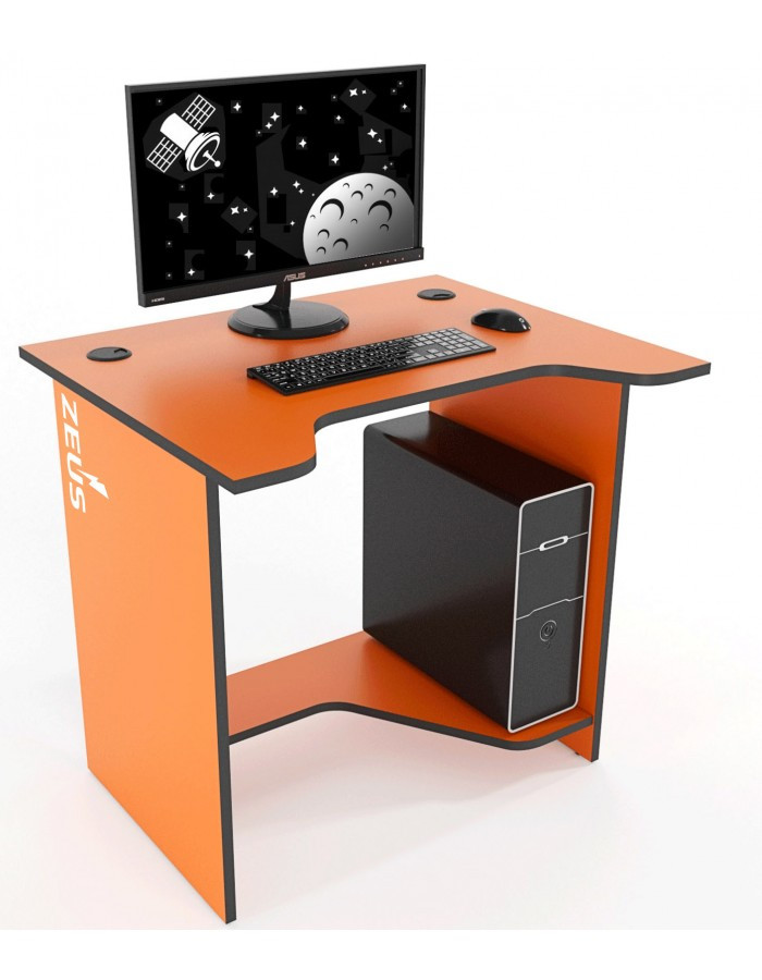 Геймерський стіл ZEUS Sputnik ,колір оранж\чорний