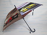 Підліткова парасолька для хлопчиків із машинками 5-10 років, фото 2