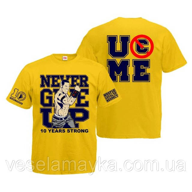Футболка "10 Years Strong" Джона Сині ( John Cena) 2013 жовта, фото 1