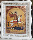 Аналойна ікона Святий Миколай Чудотворець у фігурному білому кіоті, що відкривається,розмір 52×42,лик 30*40,26, фото 2