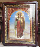 Аналойна ікона Воскресіння Христове у фігурному  білому кіоті, розмір 52×42, лік 30*40,26 сюжетів., фото 5