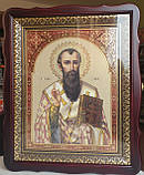Аналойна ікона Воскресіння Христове у фігурному  білому кіоті, розмір 52×42, лік 30*40,26 сюжетів., фото 6
