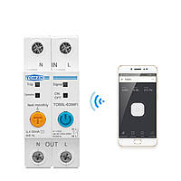 WIFI реле Tomzn TOB8L-63WIFI Ewelink автомат онлайн лічильник електроенергії ватметр. ДИФЕРЕН автомат. УЗО.