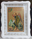 Аналойна ікона , Різдво Христове, двонадесяті свята в білому фігурному кіоті, розмір кіота 32*42, сюжет 20×30, фото 6