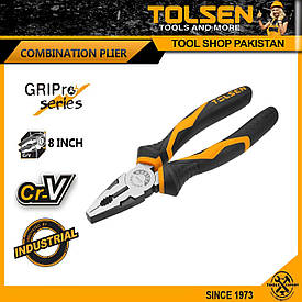 Комбіновані плоскогубці серія ПРОФІ 180 мм GRIPro TOLSEN 10016