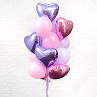 Композиція з гелієвих кульок для дівчат "Рожева фантазія"