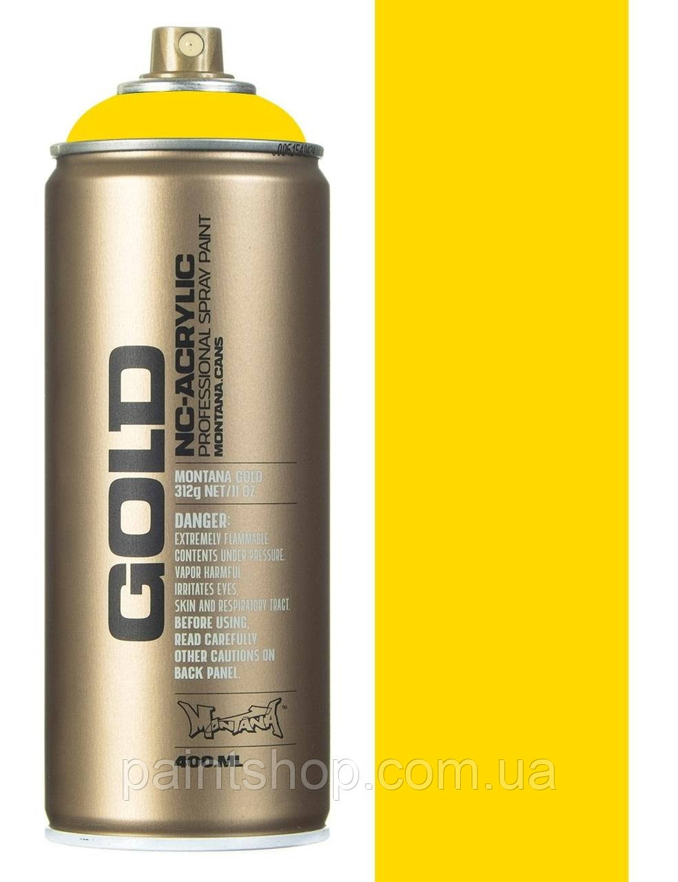 Аерозольна фарба Montana Gold 1020 Citrus (Жовтий) 400 мл