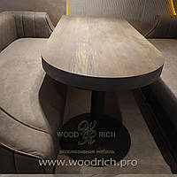 Овальный стол для ресторана бара кафе массив дуба утолщение 80мм