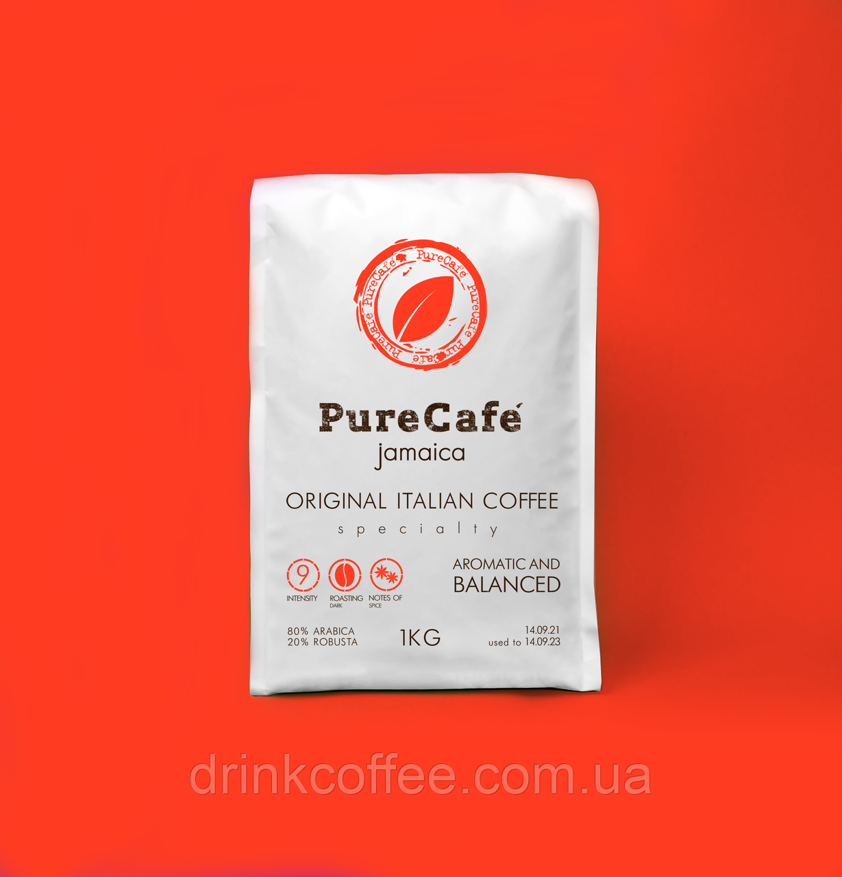 Кава PureCafe Jamaica зерно 80% Арабіки 20% Робусти Італія 1кг, фото 1