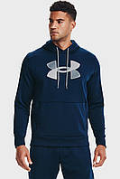 Синее мужское худи Under Armour Fleece Big Logo Hoodie,S,L, 1357085-408