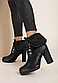 Ботильоны женские черные на каблуке Д696 Уценка (читайте описание), фото 4