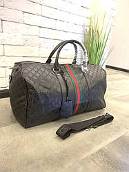 Сумка ручна поклажа Гучі дорожня Black