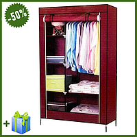 Тканевый шкаф органайзер Storage Wardrobe на 2 секции, складной шкаф органайзер для одежды (106х45х170 см)