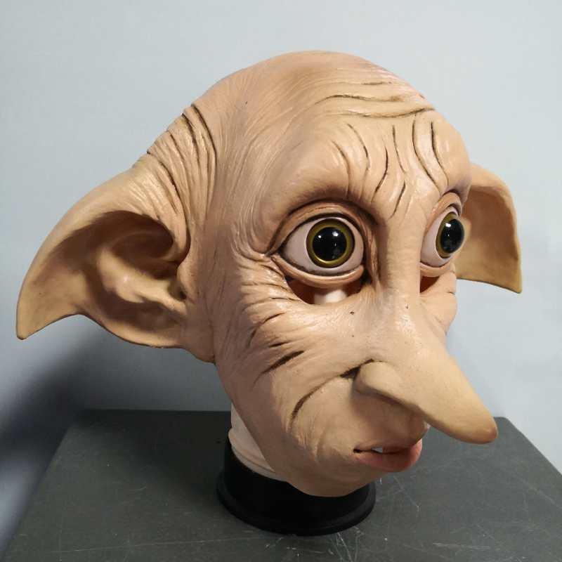 Маска Доббі з фільму Гаррі Поттер. Гумова маска Dobby RESTEQ. Маска Добі для дорослого. Dobby Mask