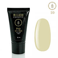 Акрил гель Poly Gel Milano NEON 30ml №10 полигель для наращивания ногтей для маникюра