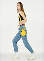 Маленькая женская сумка Sambag Modena 0GS цвет желтый Молодежная сумка бананка-кроссбоди для девушек