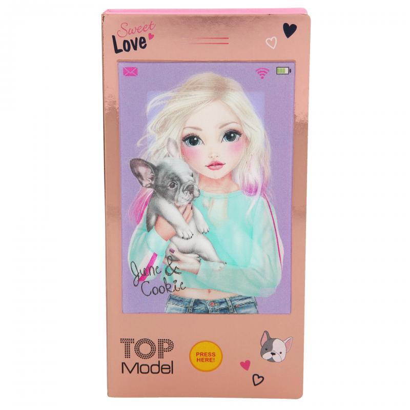 Міні розмальовка у вигляді мобільного телефону зі звуком Top Model June & Cookie (10039)