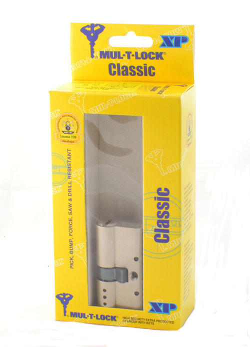 Циліндр MUL-T-LOCK Classik 40х40 Нікель сатин, Ключ-Ключ