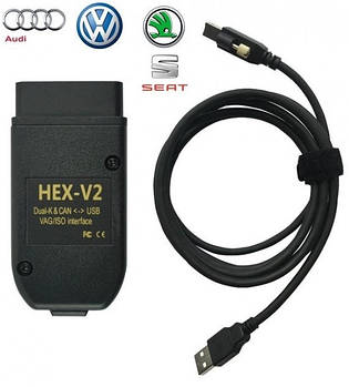 Автосканер VCDS HEX-V2 22.10, OBD2-USB, чіп ATMEL-FTDI