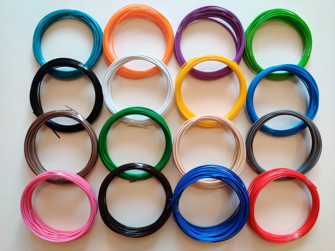 Набір ABS пластику 16 кольорів по 5 метрів для 3D ручок / 80 метрів - фото 2 - id-p1468558506