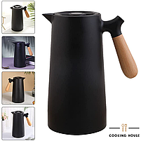 Термос-глечик для гарячих та холодних напоїв, термоглечик 2в1 Cooking House - 1 л - чорний, фото 5
