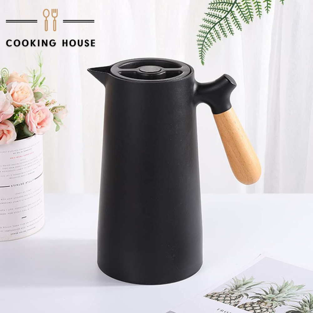 Термос-глечик для гарячих та холодних напоїв, термоглечик 2в1 Cooking House - 1 л - чорний