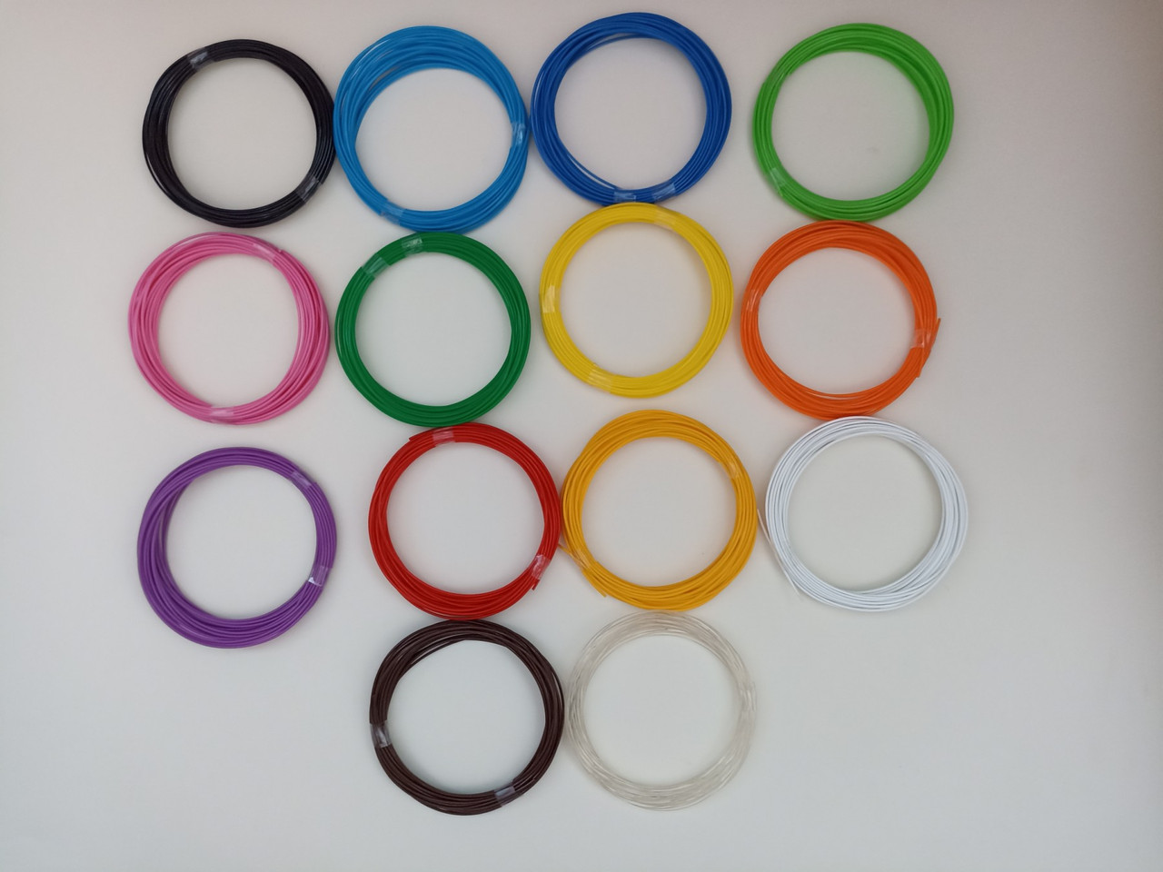 Набор PLA пластика 14 цветов по 10 метров для 3D ручек / 140 метров - фото 2 - id-p1468558525