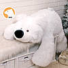 М'яка іграшка плюшевий ведмедик Умка, що лежить великий білий ведмідь 110 см, фото 2
