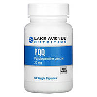 Lake Avenue Nutrition, PQQ 20 мг, пирролохинолинхинон, 60 растительных капсул