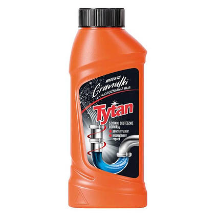 Засіб в гранулах для прочищення труб TYTAN 400г, фото 2