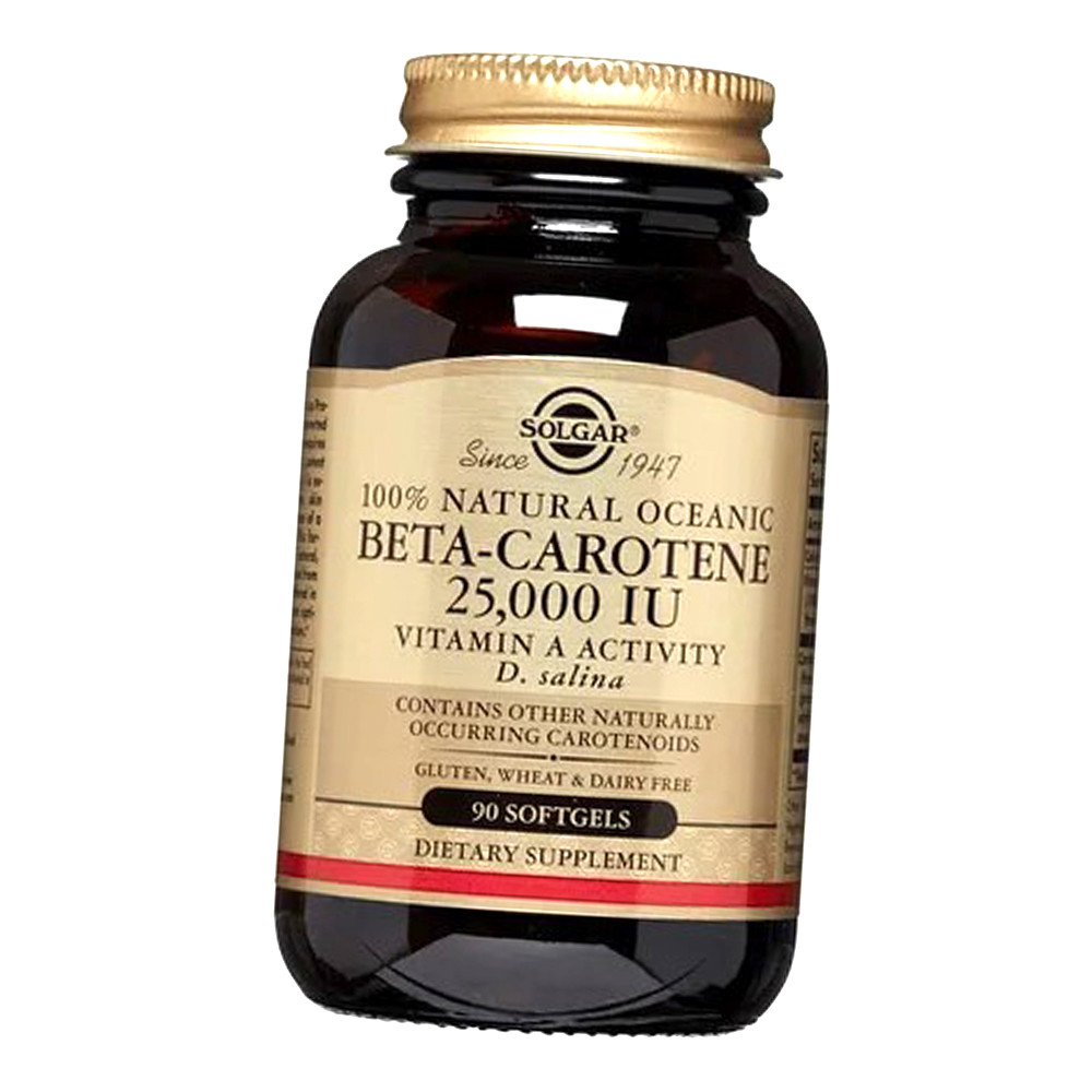 Бета-каротин Solgar Betarotene 25000 iu 90 капс гел