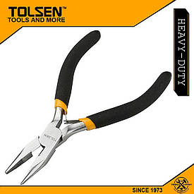 Довгогубці міні, 115 мм, нікельовані, авторозтискачі//TOLSEN 10031