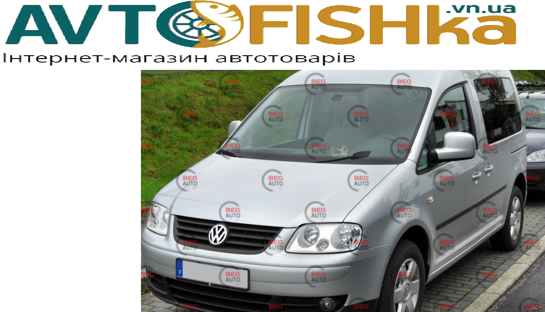 Реснички на фары VW Caddy III фургон 2004-2010 AV-Tuning, фото 1