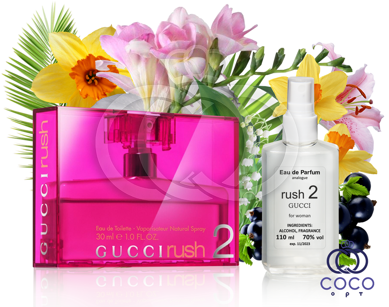 Жіноча парфумована вода Gucci Rush2 110 Ml OAE в пластиковій пляшці, фото 1