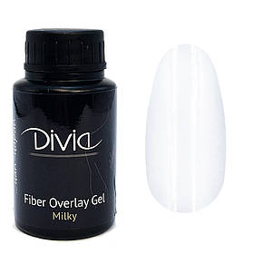 Divia - Базове покриття з волокнами Fiber Overlay Gel (FO23 - Milky) (30 мл)