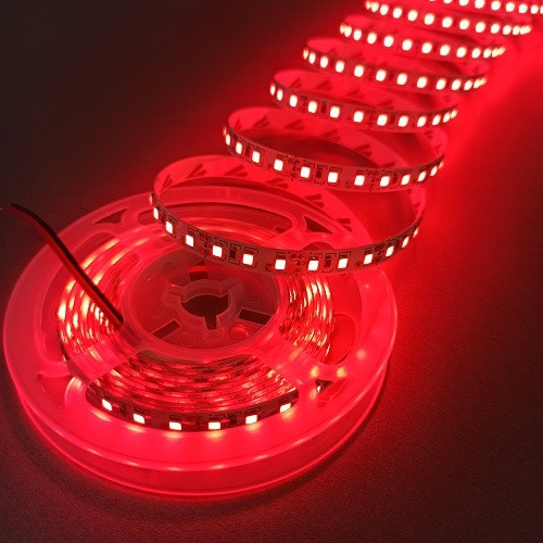 Світлодіодна стрічка червона LED з клейкою основою 8 мм 9.6 W/м 120 LED/м IP20 MTK-600R3528-12