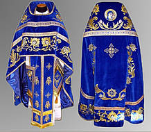 Одягання, одяг священика для богослужіння, вишивка на оксамиті