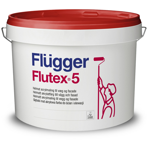 Фарба Flugger Flutex 5 (флюгер флютекс 5)-10 л, матова водно-дисперсійна, акрилова (внутр/навж)