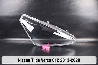 Скло фари Nissan Tiida Versa C12 (2013-2020) праве
