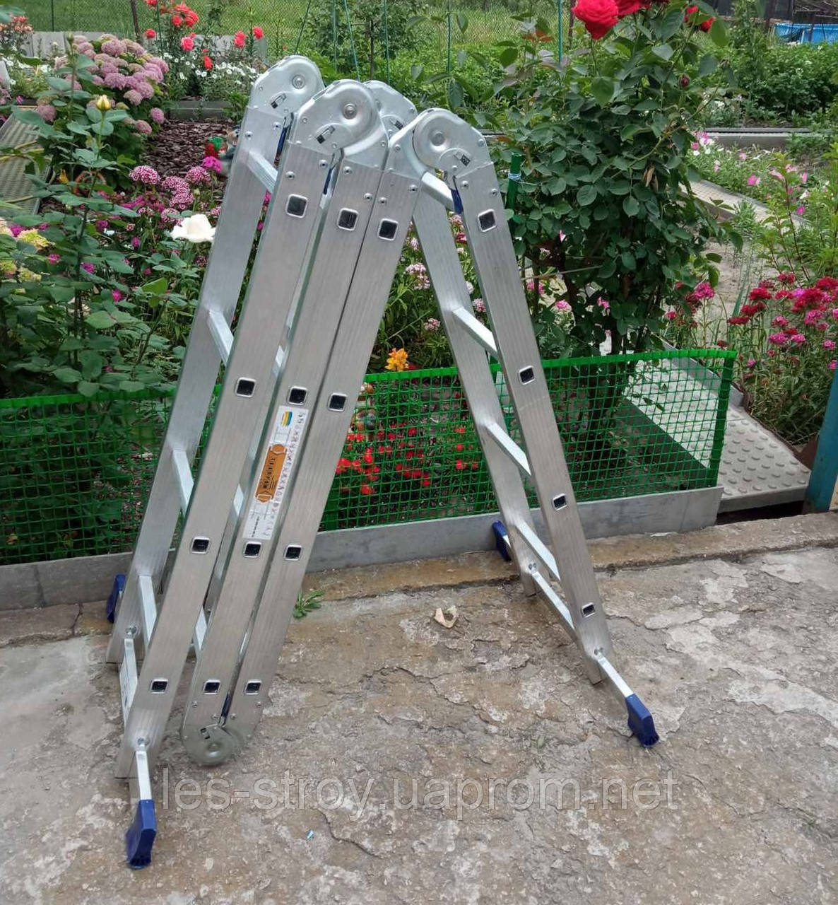 Лестница Шарнирная Трансформер Четырехсекционная — Купить Недорого на ...