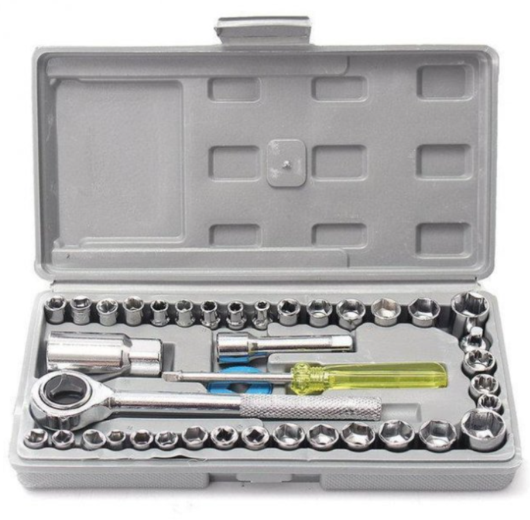 Набір торцевих головок з тріскачкою AIWA 40Pcs, фото 1