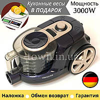 Колбовый пилосос без мішка Henschll XN19-88 (4 л) 3000Вт Циклоный,побутової,для дому,безмішковий потужний