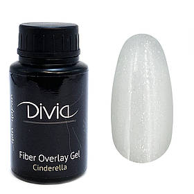 Divia - Базове покриття з волокнами Fiber Overlay Gel (FO27 - Cinderella, шимер) (30 мл)