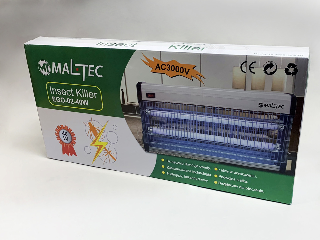 Знищувач комарів та мух Maltec EGO-02-40W Мухобойка