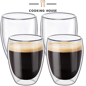 Набір стаканів із подвійним дном 150мл  Сooking House 4шт